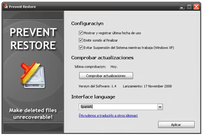 Prevent Restore Professional free download